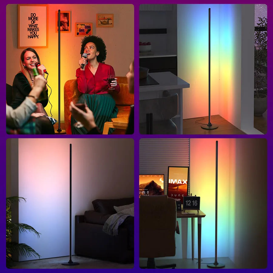 CL Lighting Home Decorative Standing Lamp 1.35M RGB Remote Control Led Floor Lamp Decorative Ambient Floor Light