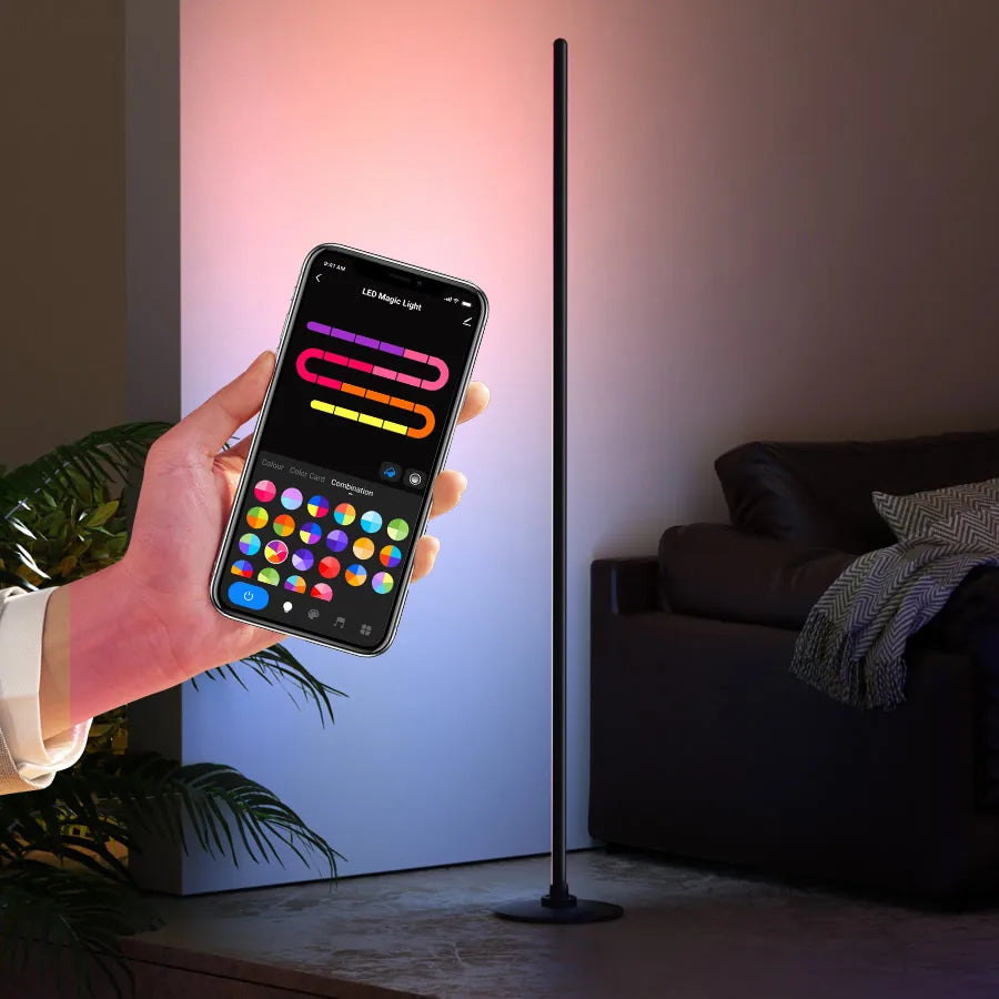 CL Lighting Home Decorative Standing Lamp 1.35M RGB Remote Control Led Floor Lamp Decorative Ambient Floor Light
