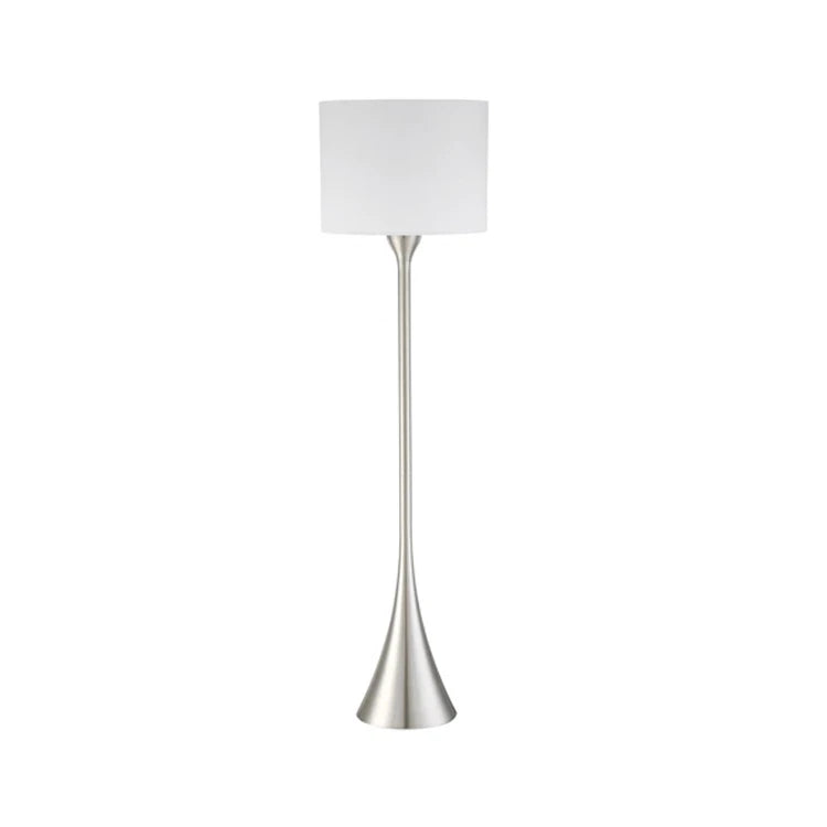 Hotel Dark Bronze Floor Lamps with White Linen Shade