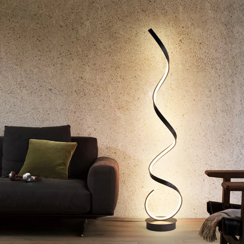 Corner Nordic Contemporary Creative Arc Smart Minimalist Hotel Living Room RGB Dance Floor Light Standing Led Modern Floor Lamp
