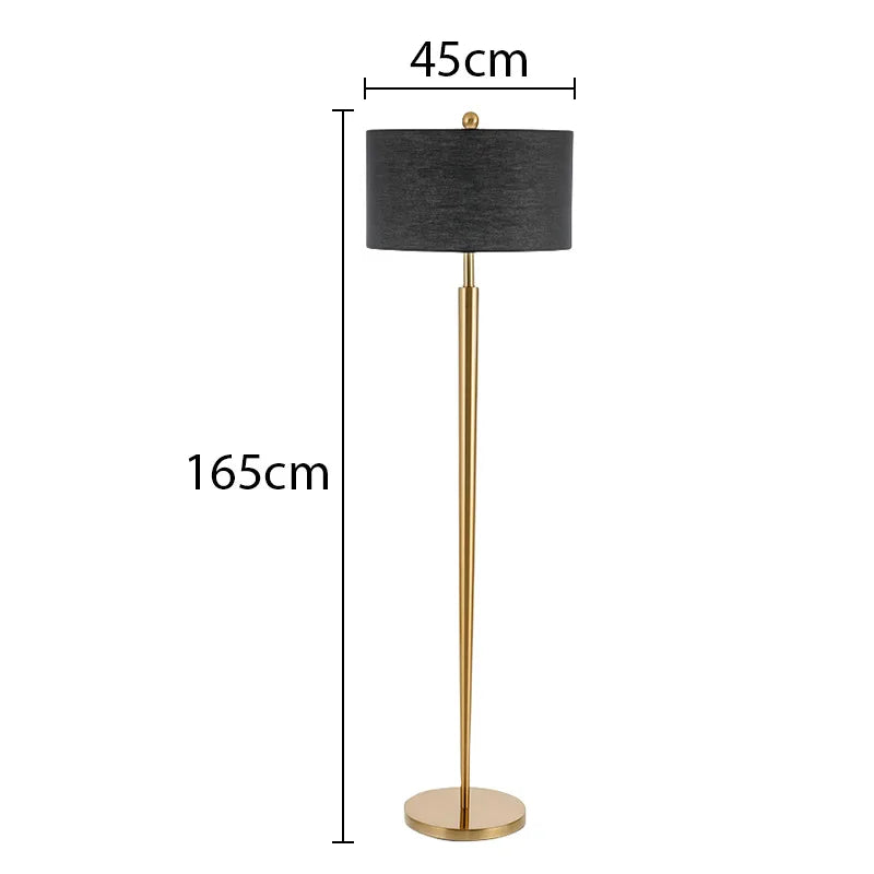 Hot Sale Indoor Floor Task Lamp Brass Colors LED Home Decoration Gold Iron Modern Floor Lamp