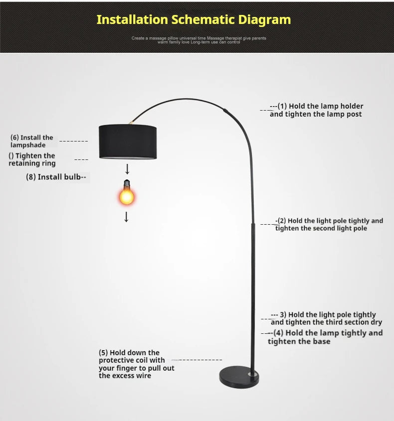 Modern Simple Fishing Light Nordic Living Room Sofa Study Creative Light Luxury Coffee Table Vertical Floor Lamp Lamp