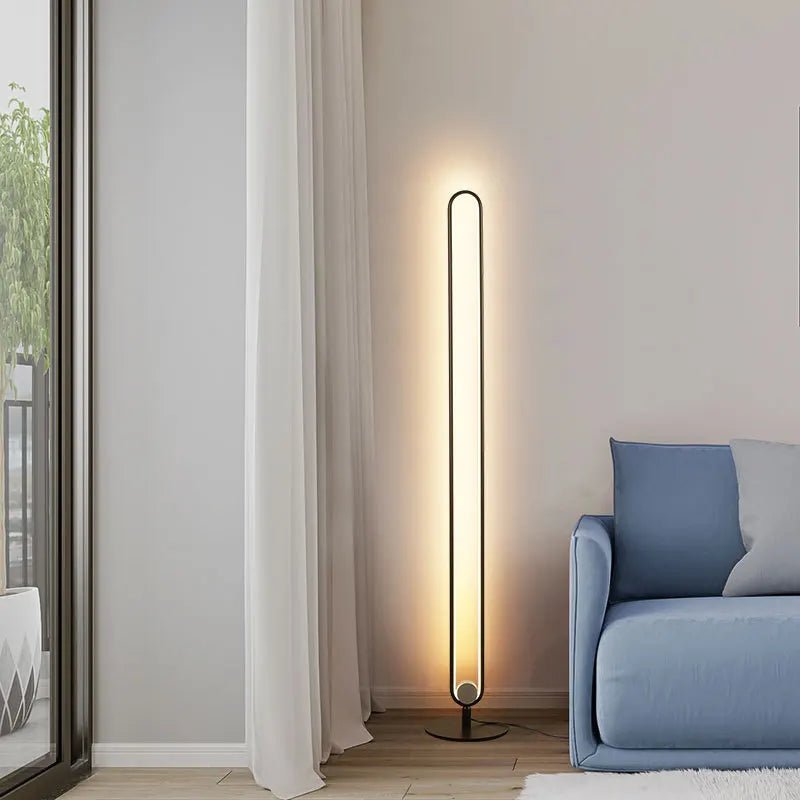 App-Controlled RGB LED U-Shaped Floor Lamp with Stepless Dimming for Home Decor in Living Room Bedroom Indoor Use