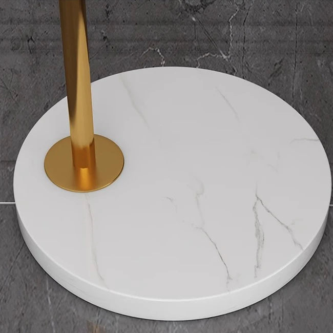 Luxury Living Room Sofa Floor Lamp with Wireless Rechargeable Table Minimalist Bedroom Bedside Lamp Marble Base Standing Lamp