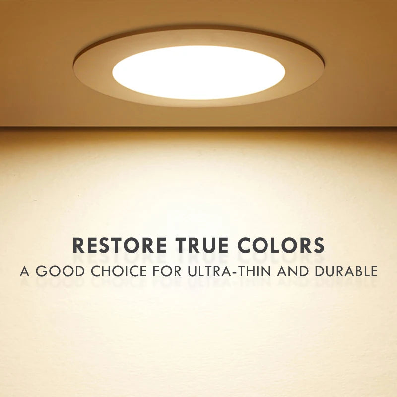 2025 Woojong New Model Slim LED Downlight 100-265V 6W 9W 12W 15W 18W 24W Embedded Ceiling Panel Light for Office CE ERP