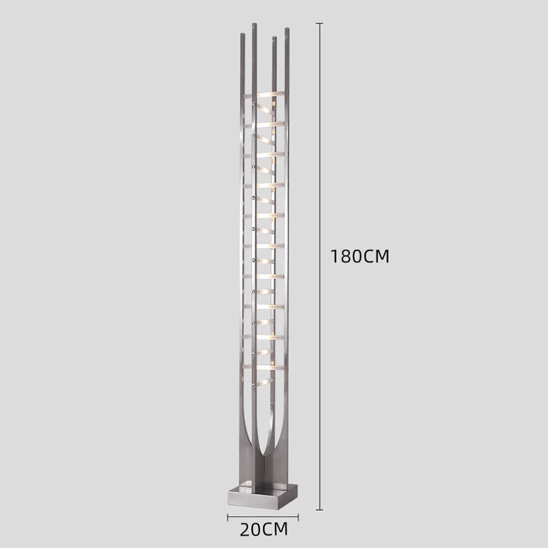 Corner Nordic Creative Arc Stainless Steel Hollow Minimalist Hotel Living Room Post Modern Floor Light Standing Led Floor Lamp