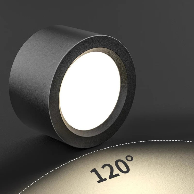 LED Surface Mounted Downlight Round Household Porch Light High Bright Ceiling Aisle Bucket Down Light