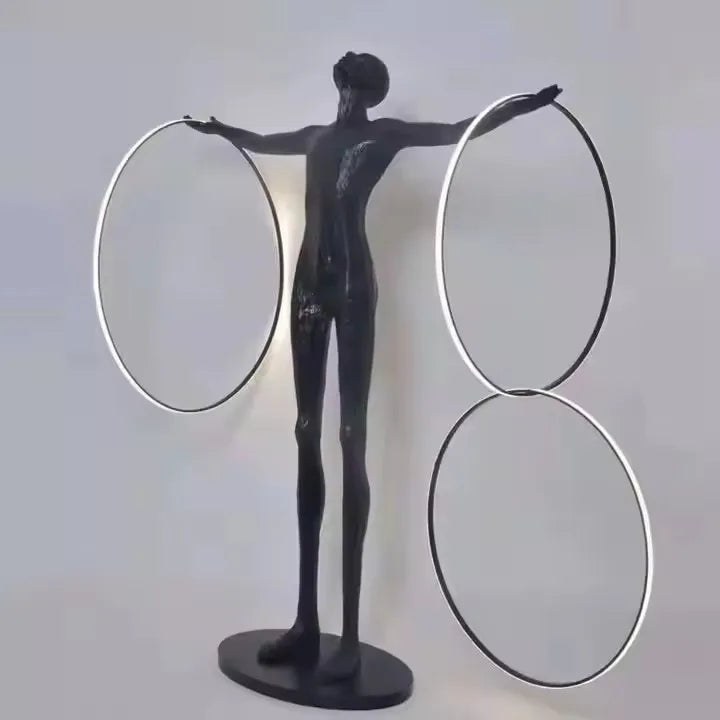 Modern Minimalist Hotel Nordic Living Room Corner Resin Sculpture Floor Light Designer Art Decoration Standing Led Floor Lamp