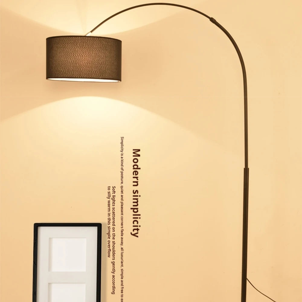 Modern Simple Fishing Light Nordic Living Room Sofa Study Creative Light Luxury Coffee Table Vertical Floor Lamp Lamp