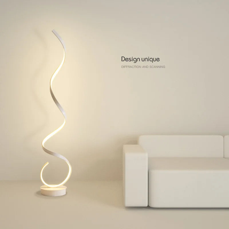 Corner Nordic Contemporary Creative Arc Smart Minimalist Hotel Living Room RGB Dance Floor Light Standing Led Modern Floor Lamp