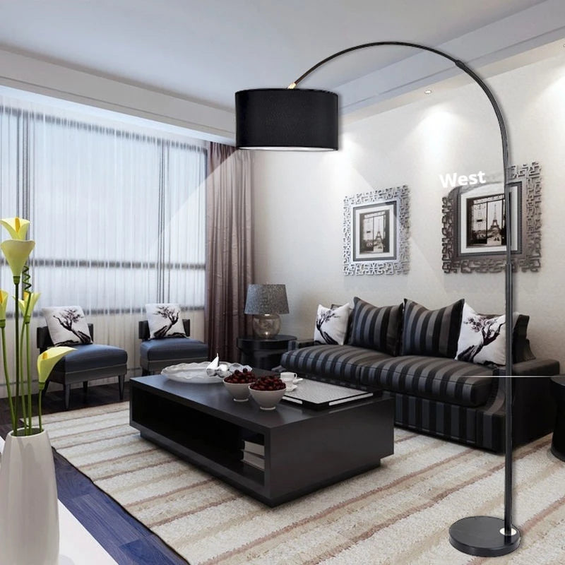 Modern Simple Fishing Light Nordic Living Room Sofa Study Creative Light Luxury Coffee Table Vertical Floor Lamp Lamp