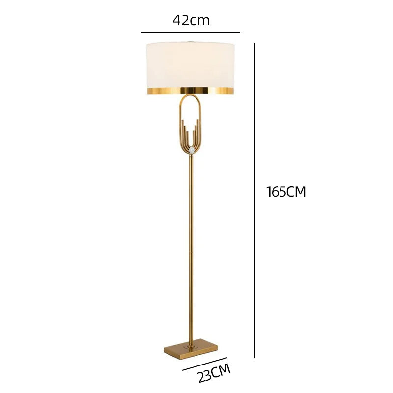 Hot Sale Indoor Floor Task Lamp Brass Colors LED Home Decoration Gold Iron Modern Floor Lamp
