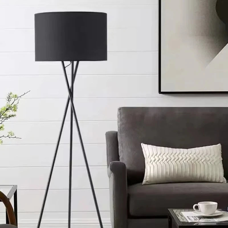 Tripod Design Metal Corner Floor Lights White Black Color Standing Floor Lamps for Livingroom Bedroom Study Home Decoration