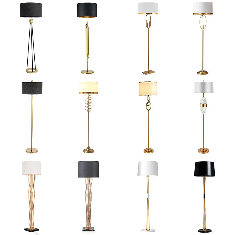 Hot Sale Indoor Floor Task Lamp Brass Colors LED Home Decoration Gold Iron Modern Floor Lamp