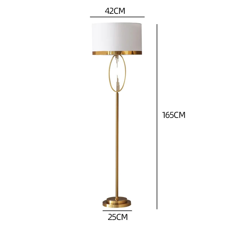 Hot Sale Indoor Floor Task Lamp Brass Colors LED Home Decoration Gold Iron Modern Floor Lamp