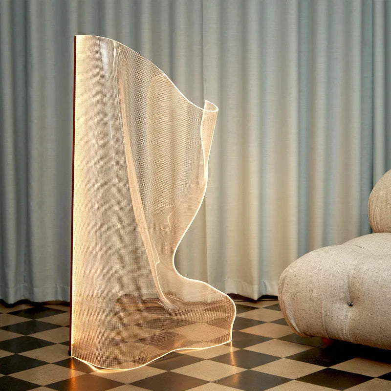 Creative Living Room Lamp Geometric Irregular Art Modeling Hotel Model Room Simple Modern Acrylic Floor Lamp