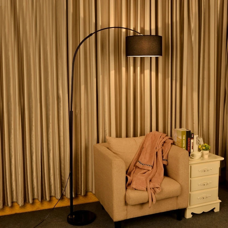 Modern Simple Fishing Light Nordic Living Room Sofa Study Creative Light Luxury Coffee Table Vertical Floor Lamp Lamp
