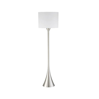 Hotel Dark Bronze Floor Lamps with White Linen Shade