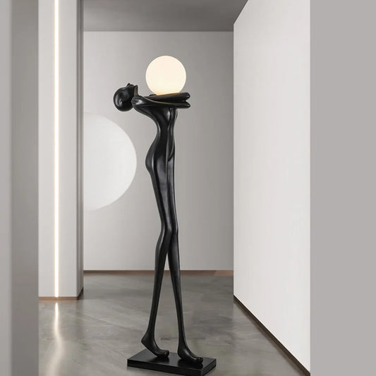Modern Minimalist Hotel Nordic Living Room Corner Resin Sculpture Floor Light Designer Art Decoration Standing Led Floor Lamp