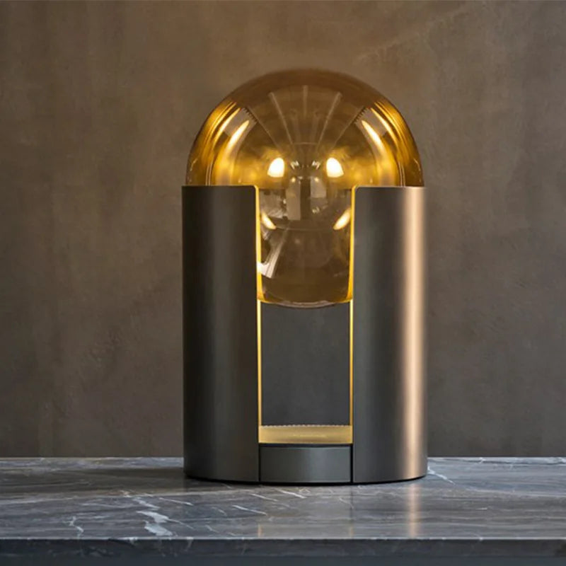 Nordic Modern Luxury Living Room Floor Light Simple Iron Body with Cylindrical Glass LED Eye Corridor Spotlight