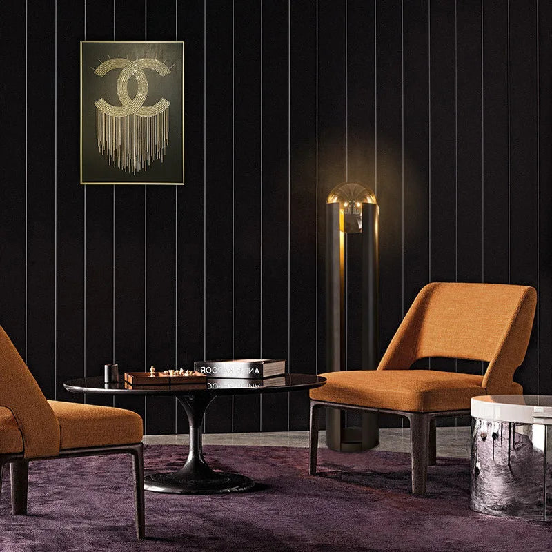 Nordic Modern Luxury Living Room Floor Light Simple Iron Body with Cylindrical Glass LED Eye Corridor Spotlight