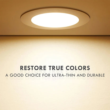 2025 Woojong New Model Slim LED Downlight 100-265V 6W 9W 12W 15W 18W 24W Embedded Ceiling Panel Light for Office CE ERP