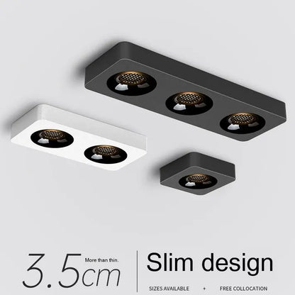 Factory Outlet LED square Ultra-thin Surface Mounted Anti-glare Ceiling Lamp Downlight Spotlight for Indoor Lighting