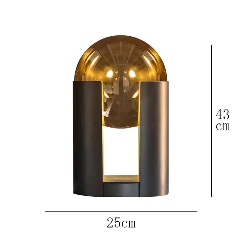 Nordic Modern Luxury Living Room Floor Light Simple Iron Body with Cylindrical Glass LED Eye Corridor Spotlight