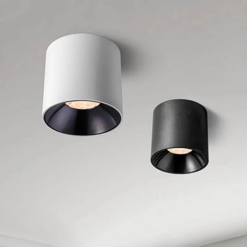 12W 18W 25W 30W 35W Anti Glare Round Ceiling Surface Mounted Cylinder LED Downlight COB Spot Lights Downlights