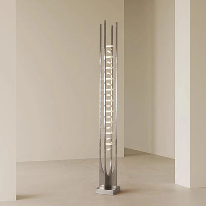 Corner Nordic Creative Arc Stainless Steel Hollow Minimalist Hotel Living Room Post Modern Floor Light Standing Led Floor Lamp