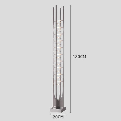 Corner Nordic Creative Arc Stainless Steel Hollow Minimalist Hotel Living Room Post Modern Floor Light Standing Led Floor Lamp