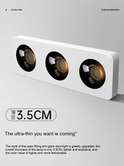 Factory Outlet LED square Ultra-thin Surface Mounted Anti-glare Ceiling Lamp Downlight Spotlight for Indoor Lighting