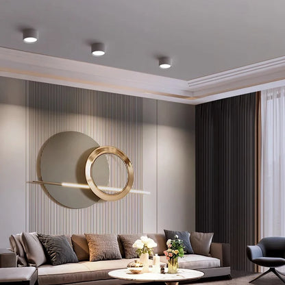 LED Surface Mounted Downlight Round Household Porch Light High Bright Ceiling Aisle Bucket Down Light