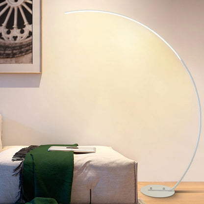 Simple Arc Home Decorative Curved Shape Led Aluminum Table Floor Lamp for Hotel Bedside Living Room