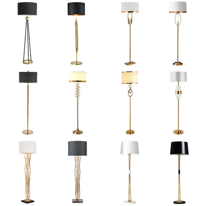 Hot Sale Indoor Floor Task Lamp Brass Colors LED Home Decoration Gold Iron Modern Floor Lamp