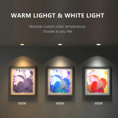 2025 Woojong New Model Slim LED Downlight 100-265V 6W 9W 12W 15W 18W 24W Embedded Ceiling Panel Light for Office CE ERP