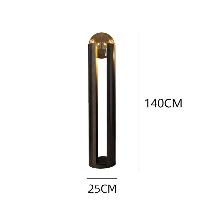 Nordic Modern Luxury Living Room Floor Light Simple Iron Body with Cylindrical Glass LED Eye Corridor Spotlight